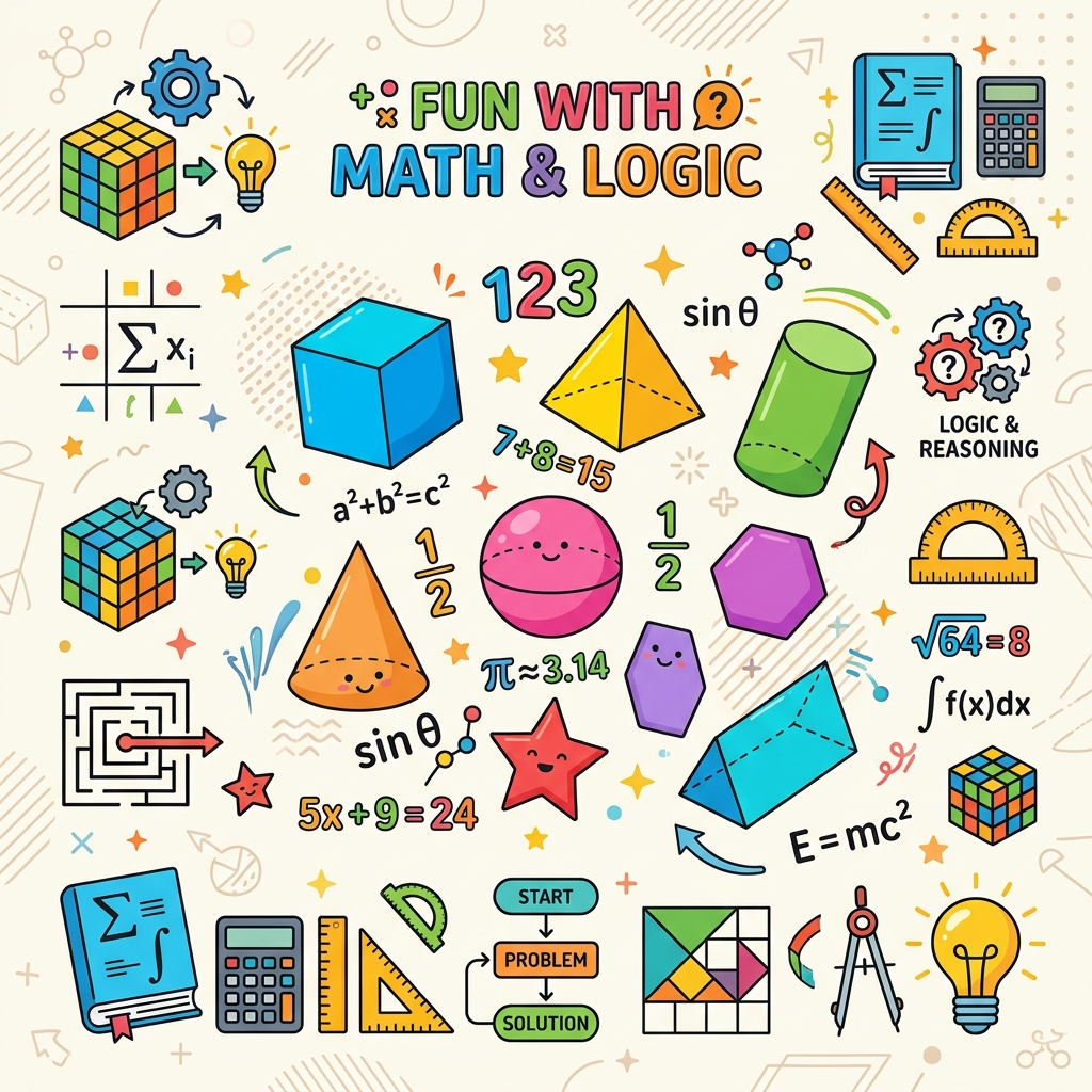 Mathematics logic puzzles and formulas